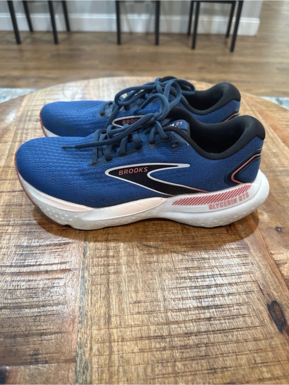 Brooks Women’s Athletic Running Shoes - Blue with White and Pink Accents 9.5